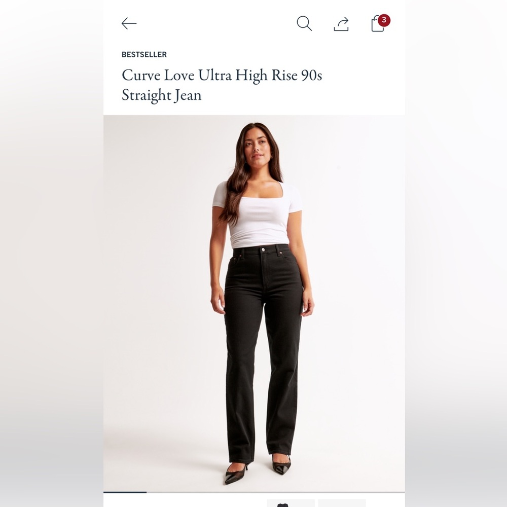 Abercrombie and Fitch Curve Love Ultra High Rise 90s straight jean